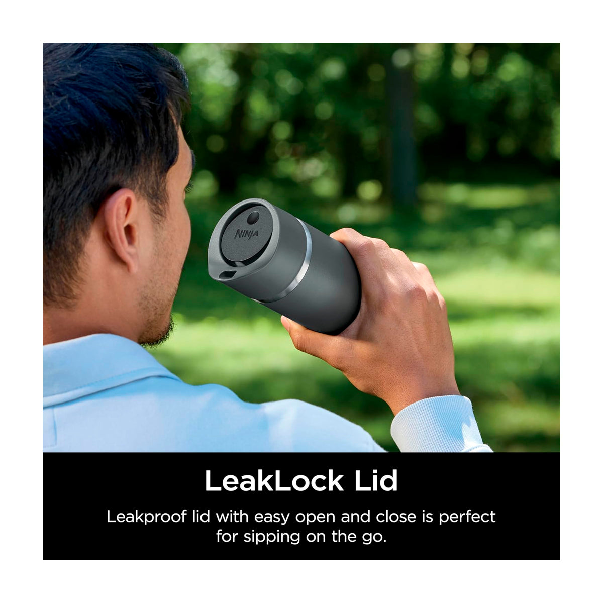 Ninja Sip Perfect Taza De Viaje | Tecnología HeatStore | 16 Oz | Negro