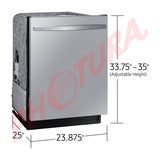 Samsung Lavaplatos Empotrable de 24" | Energy Star | Digital | AutoRelease | Tercera Rejilla | Ciclo Express 60' | Silencioso 46 dBA | 15 P/S | Acero Inoxidable