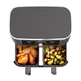 Ninja Foodi Freidora de Aire Digital 6-en-1 | 10QT | 2 Canastas | Tecnología DualZone | IQ Boost | Antiadherente | Negro