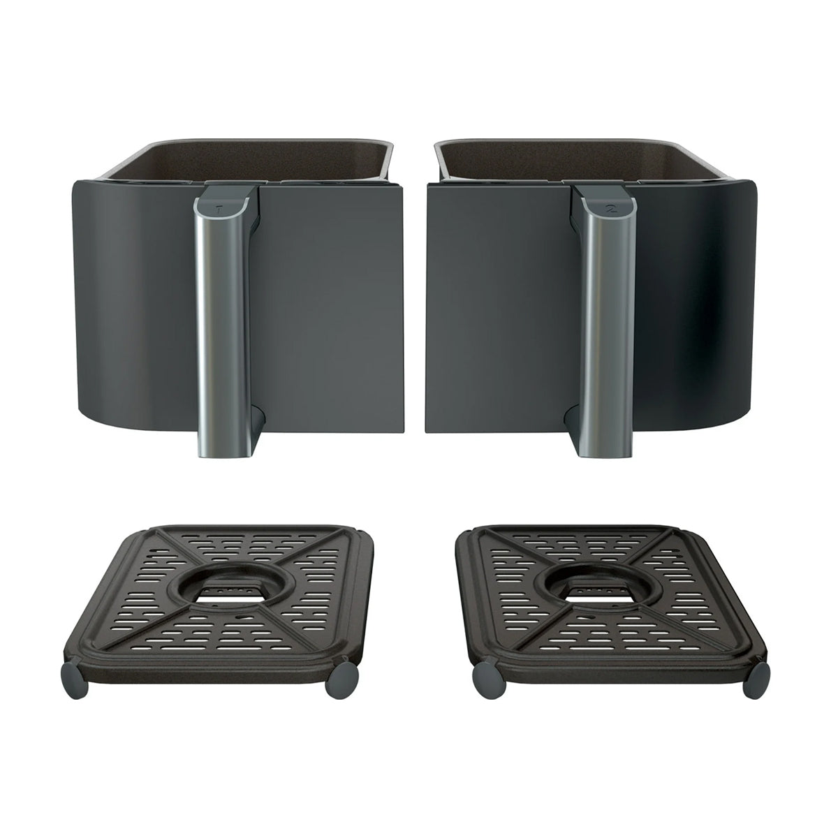 Ninja Foodi Freidora de Aire Digital 6-en-1 | 10QT | 2 Canastas | Tecnología DualZone | IQ Boost | Antiadherente | Negro