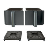 Ninja Foodi Freidora de Aire Digital 6-en-1 | 10QT | 2 Canastas | Tecnología DualZone | IQ Boost | Antiadherente | Negro