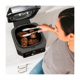 Ninja Foodi Parrilla Eléctrica 6-en-1 para Interiores | Cyclonic Grilling | Freidora de Aire | Smoke Control | Hornear, Rostizar y Asar | 1760W | Negro Plateado