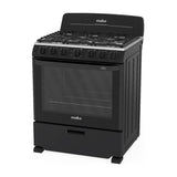 Mabe Estufa a Gas de Acero Inoxidable | Tecnología Ultimate | Perfect Cook | Easy Clean Pro | 30" | 6 Quemadores | Negro