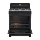 Mabe Estufa a Gas de Acero Inoxidable | Tecnología Ultimate | Perfect Cook | Easy Clean Pro | 30" | 6 Quemadores | Negro