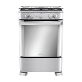 Mabe Estufa a Gas de Acero Inoxidable | Tecnología Ultimate | Tipo Espejo | Easy Clean Pro | Tapa | 24" | 4 Quemadores