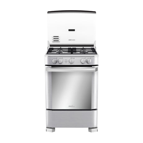Mabe Estufa a Gas de Acero Inoxidable | Tecnología Ultimate | Tipo Espejo | Easy Clean Pro | Tapa | 24" | 4 Quemadores