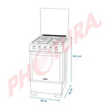 Mabe Estufa a Gas de Acero Inoxidable | Easy Clean Pro | Enc. Eléctrico | Tapa | 24" | 4 Quemadores | Plateado