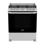 Mabe Estufa a Gas de Acero Inoxidable | Tecnología Ultimate | Perfect Cook | Easy Clean Pro | Tapa | Plancha | 30" | 6 Quemadores