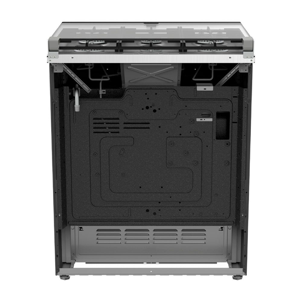 Mabe Estufa a Gas de Acero Inoxidable | Tecnología Ultimate | Perfect Cook | Easy Clean Pro | Tapa | Plancha | 30" | 6 Quemadores