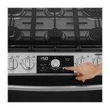 Mabe Estufa a Gas de Acero Inoxidable | Tecnología Ultimate | Easy Clean Pro | Panel Digital | Tapa | Plancha | 30" | 6 Quemadores