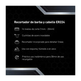 Panasonic Máquina de Cortar Cabello y Barba Inalámbrica | Recargable | Wet & Dry