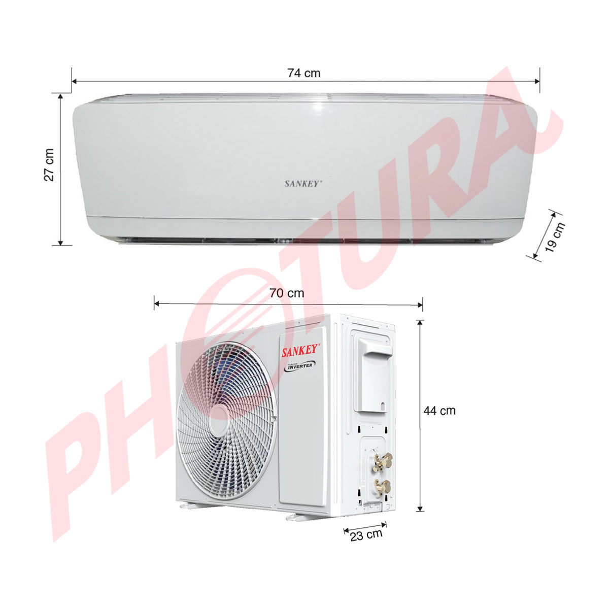 Sankey Aire Acondicionado Split Inverter 12,000 BTU | SEER 18 | WiFi | Enfriamiento Supremo | Silver Ion | Filtro de Carbon Activo | 220v