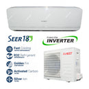 Sankey Aire Acondicionado Split Inverter 12,000 BTU | SEER 18 | Enfriamiento Supremo | Silver Ion | Filtro de Carbon Activo | 220v