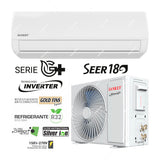 Sankey Aire Acondicionado Split Inverter Serie G+ 12,000 BTU | SEER 18 | Protección de Voltaje | Rápido Enfriamiento | Silver Ion | Filtro de Carbón Activo | 220v