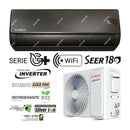 Sankey Aire Acondicionado Split Inverter Serie G+ 12,000 BTU | SEER 18 | Rápido Enfriamiento | Silver Ion | Filtro de Carbon Activo | 220v | Negro
