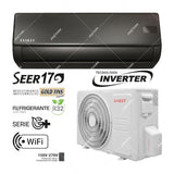 Sankey Aire Acondicionado Split Inverter Serie G+ 12,000 BTU | SEER 17 | WiFi | Protección de Voltaje | Rápido Enfriamiento | Modo ECO+ | 220v | Negro