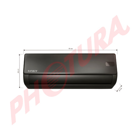 Sankey Aire Acondicionado Split Inverter Serie G+ 12,000 BTU | SEER 18 | WiFi | Protección de Voltaje | Rápido Enfriamiento | Modo ECO+ | 220v | Negro