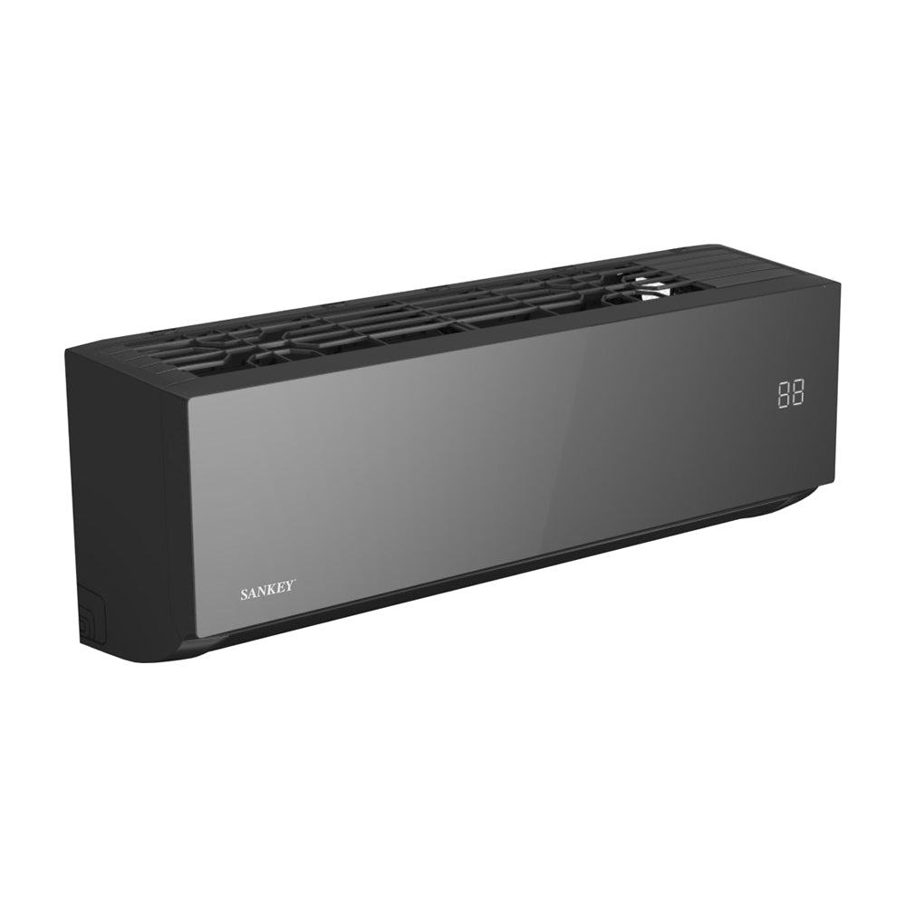 Sankey Aire Acondicionado Split Inverter Serie Superiore 11,500 BTU | SEER 22 | Alta Eficiencia | Protección de Voltaje | Enfriamiento Supremo | Silver Ion | Filtro de Carbón Activo | 220v | Black Mirror