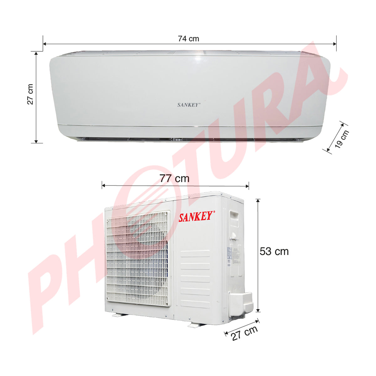 Sankey Aire Acondicionado Split 12,133 BTU | SEER 12.5 | Enfriamiento Supremo | Silver Ion | Filtro de Carbón Activo | 220v