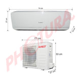 Sankey Aire Acondicionado Split 12,133 BTU | SEER 12.5 | Enfriamiento Supremo | Silver Ion | Filtro de Carbón Activo | 220v
