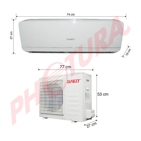 Sankey Aire Acondicionado Split 12,133 BTU | SEER 12.5 | Enfriamiento Supremo | Silver Ion | Filtro de Carbón Activo | 220v