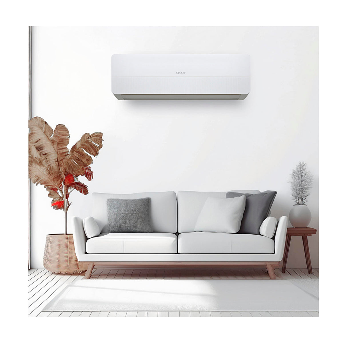 Sankey Aire Acondicionado Split 12,000 BTU | SEER 12.1 | Enfriamiento Supremo | Silver Ion | Filtro de Carbón Activo | 220v