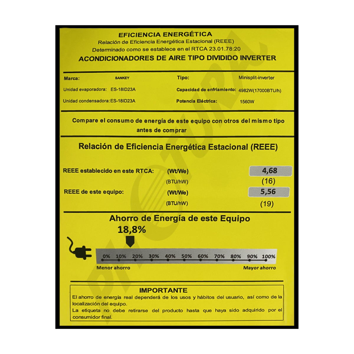 Sankey Aire Acondicionado Split Inverter 17,000 BTU | SEER 19 | Enfriamiento Supremo | Silver Ion | Filtro de Carbón Activo | 220v