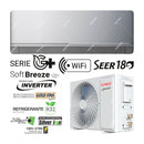 Sankey Aire Acondicionado Split Inverter 17,500 BTU | SEER 18 | Protección de Voltaje | Rápido Enfriamiento | Silver Ion | Filtro de Carbón Activo | 220v | Gris