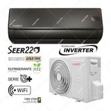 Sankey Aire Acondicionado Split Inverter Serie G+ 18,050 BTU | SEER 22 | WiFi | Alta Eficiencia | Protección de Voltaje | Rápido Enfriamiento | Modo ECO+ | 220v | Negro