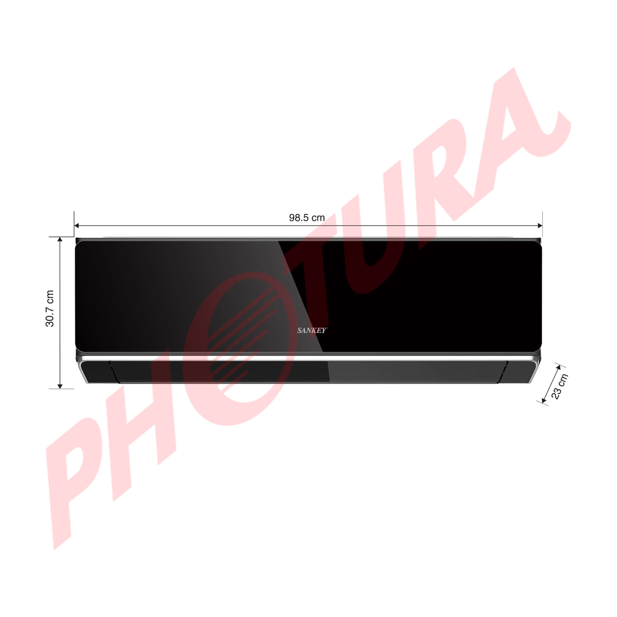 Sankey Aire Acondicionado Split Inverter  17,000 BTU | SEER 22 | Alta Eficiencia | Enfriamiento Supremo | Silver Ion | Filtro de Carbón Activo | 220v | Black Mirror