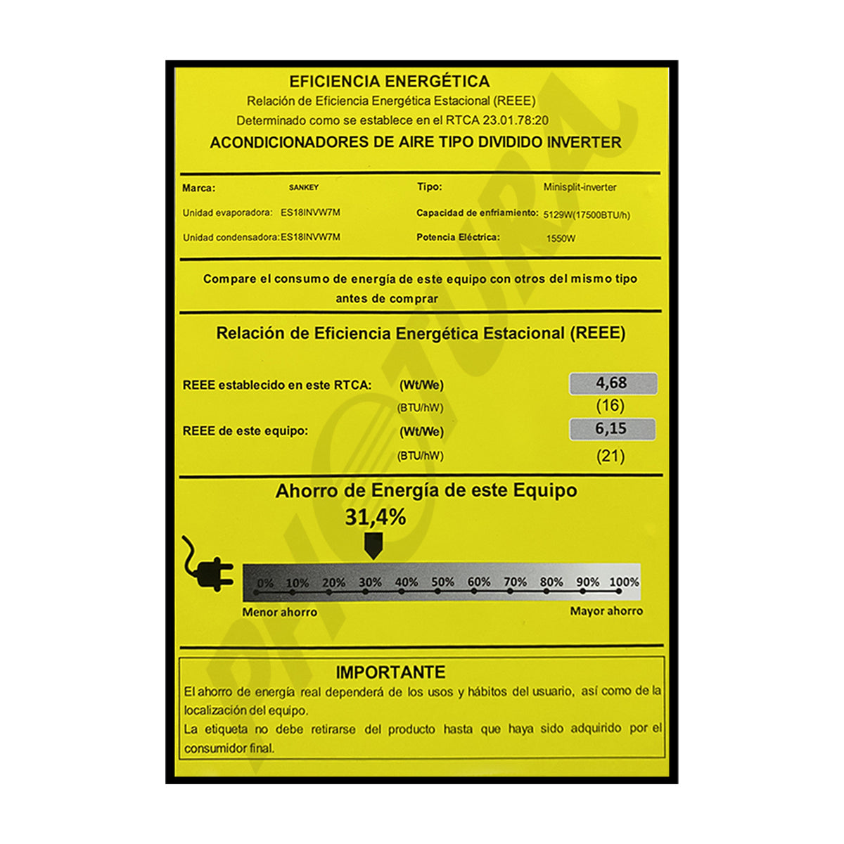 Sankey Aire Acondicionado Split Inverter Serie Superiore 17,500 BTU | SEER 21 | Alta Eficiencia | Protección de Voltaje | Enfriamiento Supremo | Silver Ion | Filtro de Carbón Activo | 220v | Black Mirror