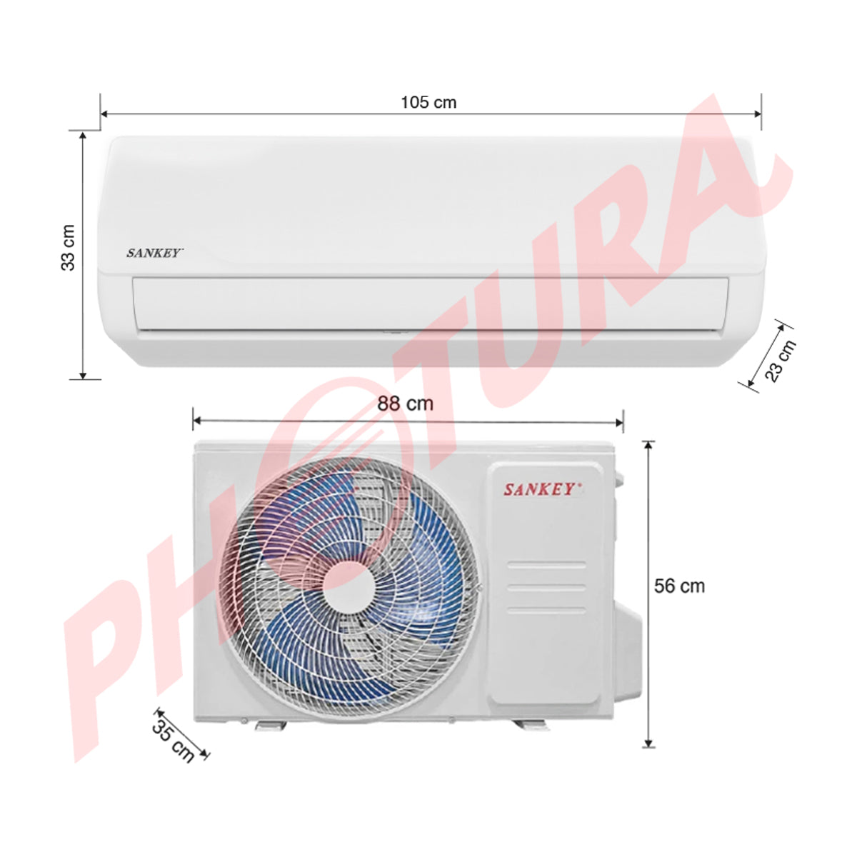 Sankey Aire Acondicionado Split Inverter Serie G+ 22,000 BTU | SEER 20 | Alta Eficiencia | Protección de Voltaje | Rápido Enfriamiento | Modo ECO+ | 220v