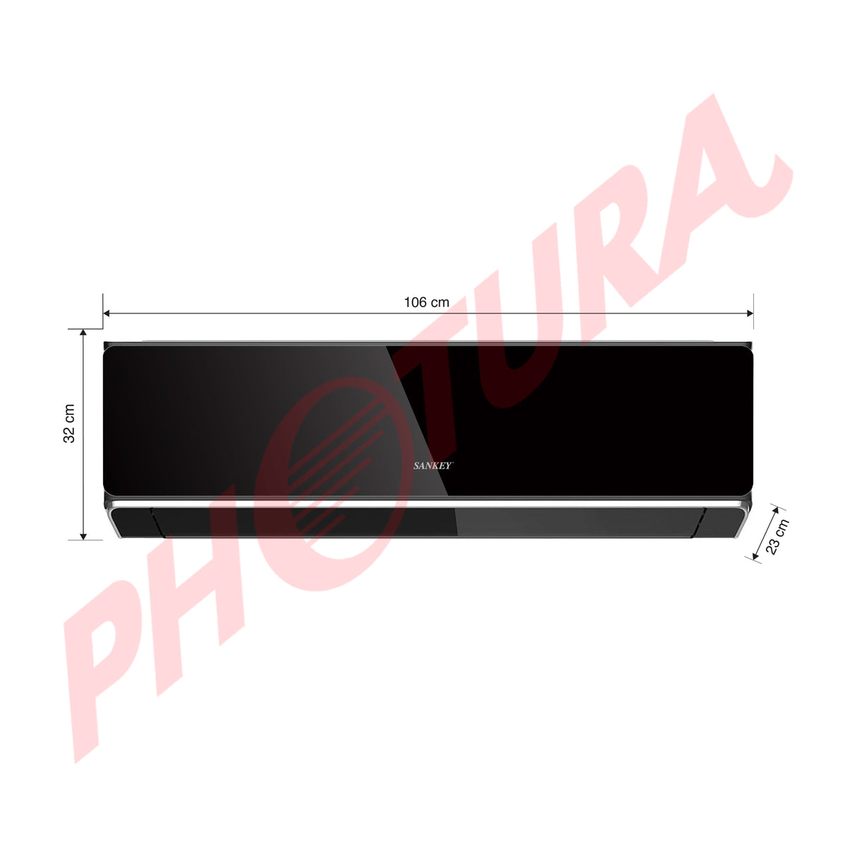 Sankey Aire Acondicionado Split Inverter 22,000 BTU | SEER 22 | Alta Eficiencia | Enfriamiento Supremo | Silver Ion | Filtro de Carbon Activo | 220v | Black Mirror