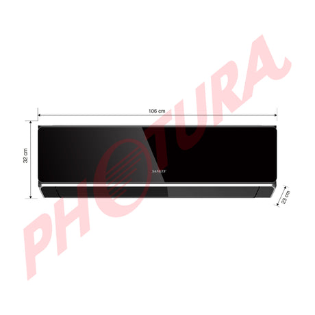 Sankey Aire Acondicionado Split Inverter 22,000 BTU | SEER 22 | WiFi | Alta Eficiencia | Enfriamiento Supremo | Silver Ion | Filtro de Carbón Activo | 220v | Black Mirror