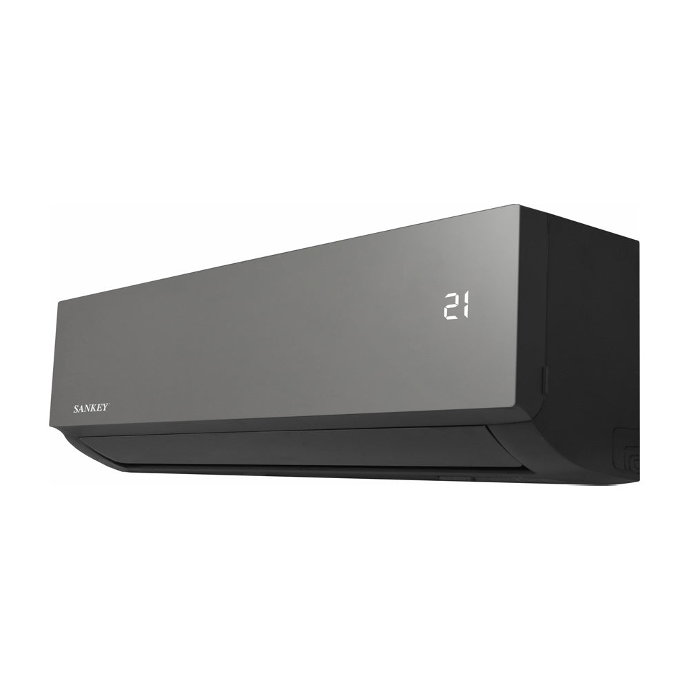 Sankey Aire Acondicionado Split Inverter Serie Superiore 22,000 BTU | SEER 20 | Alta Eficiencia | Protección de Voltaje | Enfriamiento Supremo | Silver Ion | Filtro de Carbón Activo | 220v | Black Mirror