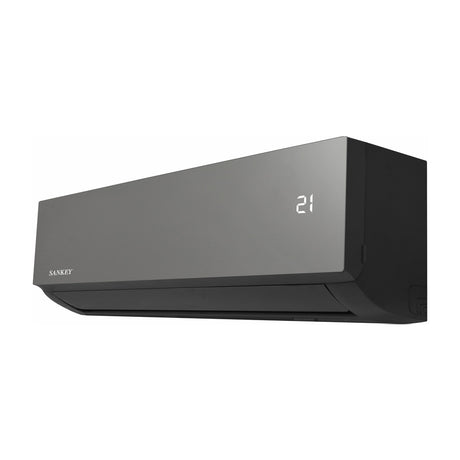 Sankey Aire Acondicionado Split Inverter Serie Superiore 22,000 BTU | SEER 20 | WiFi | Alta Eficiencia | Protección de Voltaje | Enfriamiento Supremo | Silver Ion | Filtro de Carbón Activo | 220v | Black Mirror