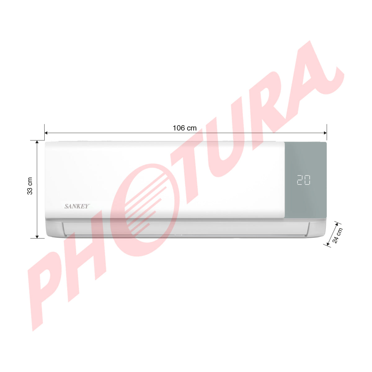 Sankey Aire Acondicionado Split Inverter Serie Superiore 22,000 BTU | SEER 20 | Alta Eficiencia | Protección de Voltaje | Enfriamiento Supremo | Silver Ion | Filtro de Carbón Activo | 220v