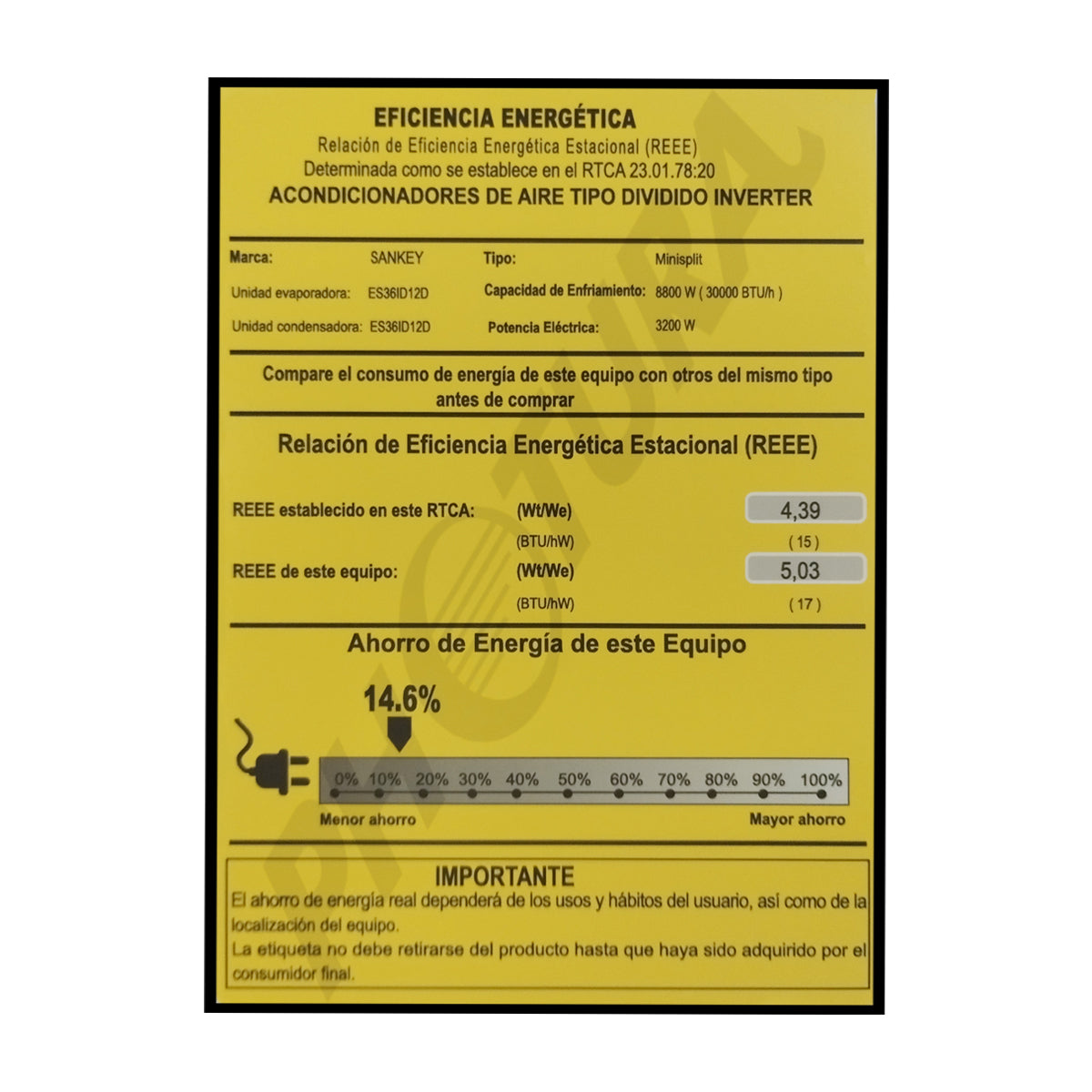 Sankey Aire Acondicionado Split Inverter 30,000 BTU | SEER 17 | Enfriamiento Supremo | Silver Ion | Filtro de Carbon Activo | 220v