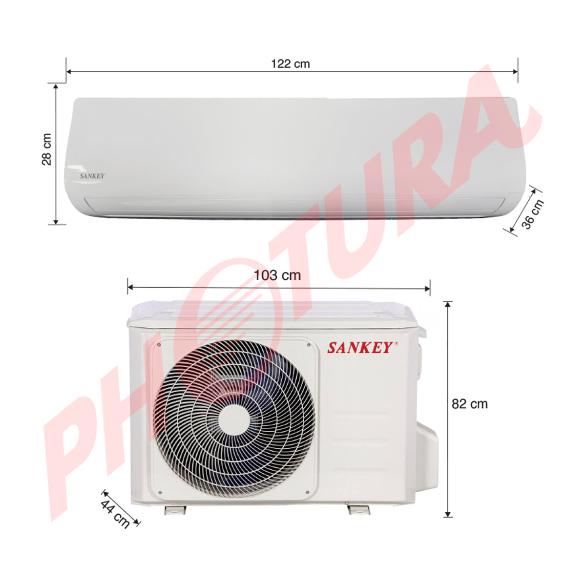 Sankey Aire Acondicionado Split Inverter 36,000 BTU | SEER 18 | WiFi | Enfriamiento Supremo | Silver Ion | Filtro de Carbón Activo | 220v