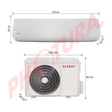 Sankey Aire Acondicionado Split Inverter 36,000 BTU | SEER 18 | WiFi | Enfriamiento Supremo | Silver Ion | Filtro de Carbón Activo | 220v