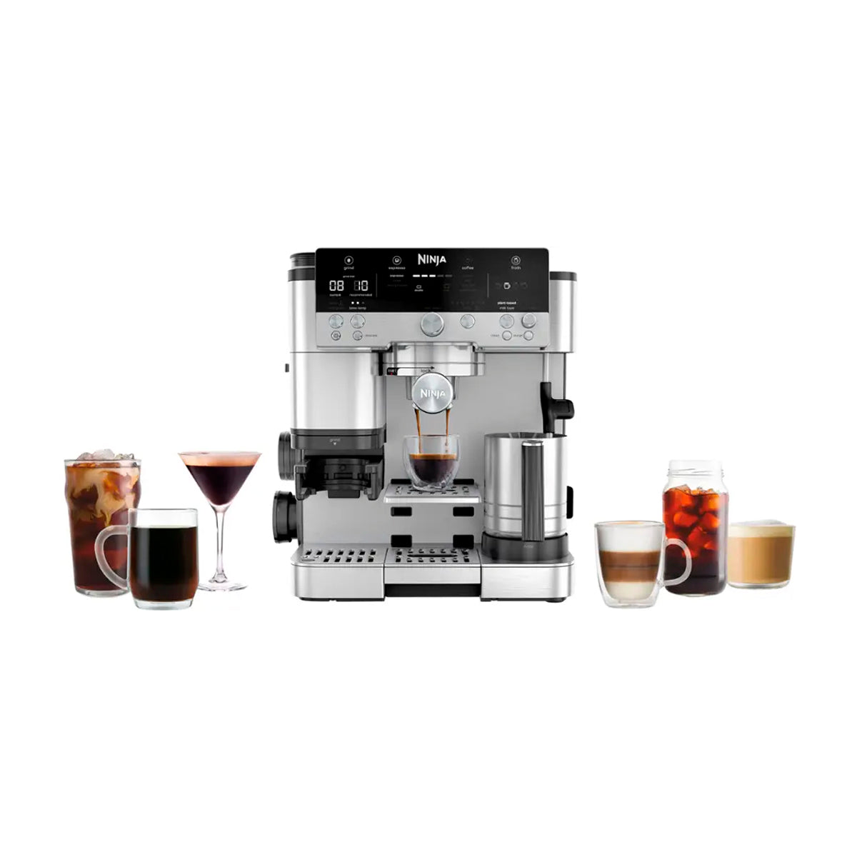 Ninja Luxe Café Premier Cafetera | Espresso | Tecnología Barista Assist | Molino Integrado | Acero Inoxidable