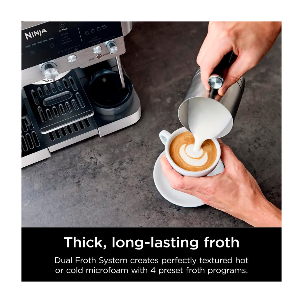 Ninja Luxe Café Premier Cafetera | Espresso | Tecnología Barista Assist | Molino Integrado | Acero Inoxidable