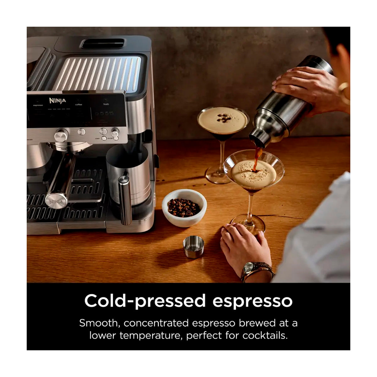 Ninja Luxe Café Premier Cafetera | Espresso | Tecnología Barista Assist | Molino Integrado | Acero Inoxidable