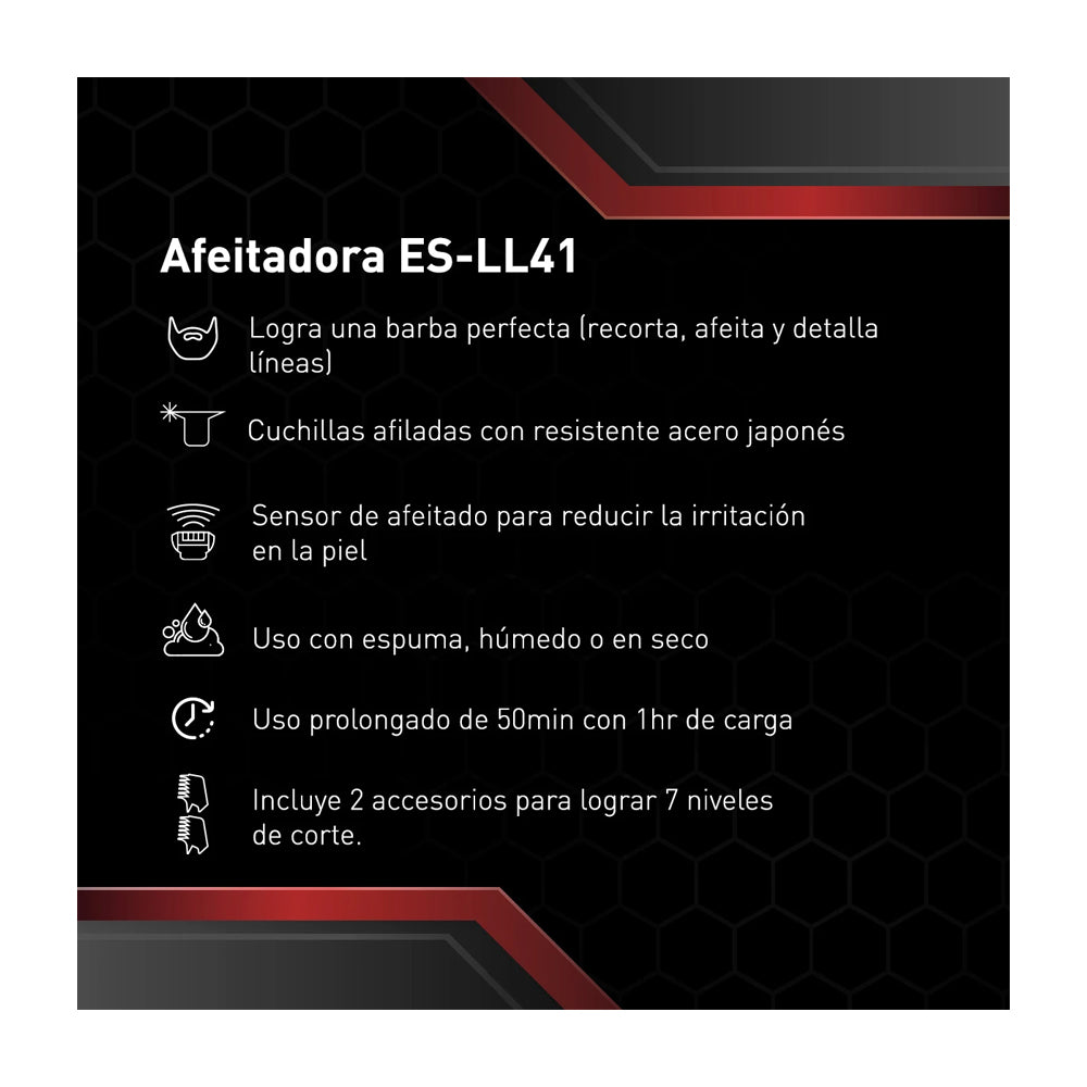 Panasonic Afeitadora Inalámbrica | Recargable | Sensor de Afeitado | Wet & Dry