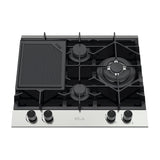Drija Ferrara 60 Pro Estufa Empotrable a Gas de Vidrio Templado / Acero Inoxidable | 4 Quemadores | 4 Válvulas de Seguridad