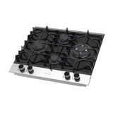 Drija Ferrara 60 Pro Estufa Empotrable a Gas de Vidrio Templado / Acero Inoxidable | 4 Quemadores | 4 Válvulas de Seguridad