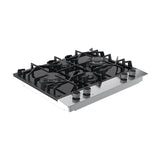 Drija Ferrara 60 Pro Estufa Empotrable a Gas de Vidrio Templado / Acero Inoxidable | 4 Quemadores | 4 Válvulas de Seguridad