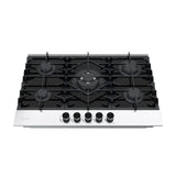 Drija Ferrara 76 Pro Estufa Empotrable a Gas de Vidrio Templado / Acero Inoxidable | 5 Quemadores | 5 Válvulas de Seguridad | Plancha de Hierro Fundido