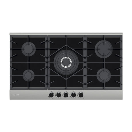 Drija Ferrara 90 Pro Estufa Empotrable a Gas de Vidrio Templado / Acero Inoxidable | 5 Quemadores | 5 Válvulas de Seguridad