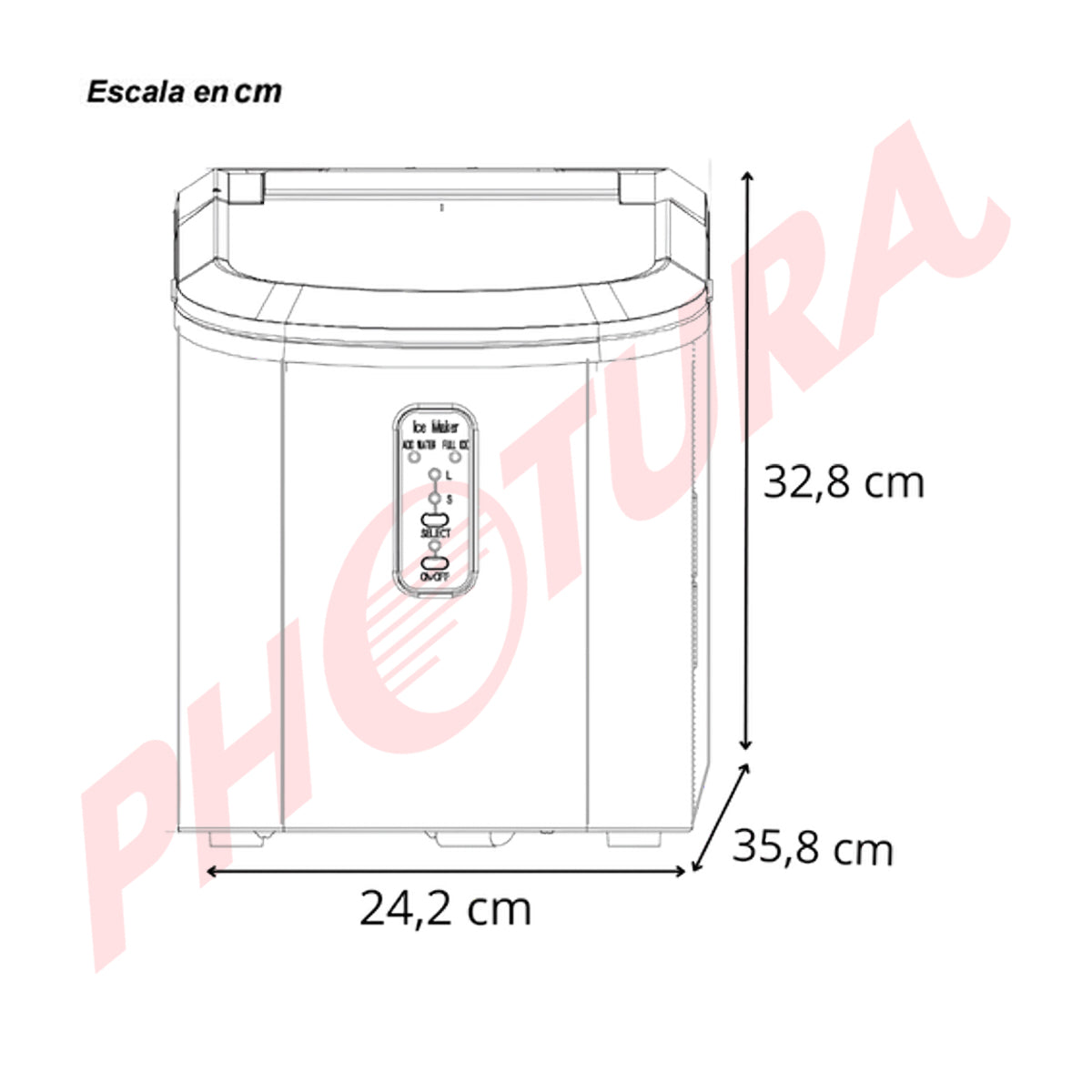 Drija FH18 INOX Fabricador de Hielo | Plateado